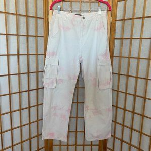 NWT! Etiquette | White/Pink Cargo Pants | Size M